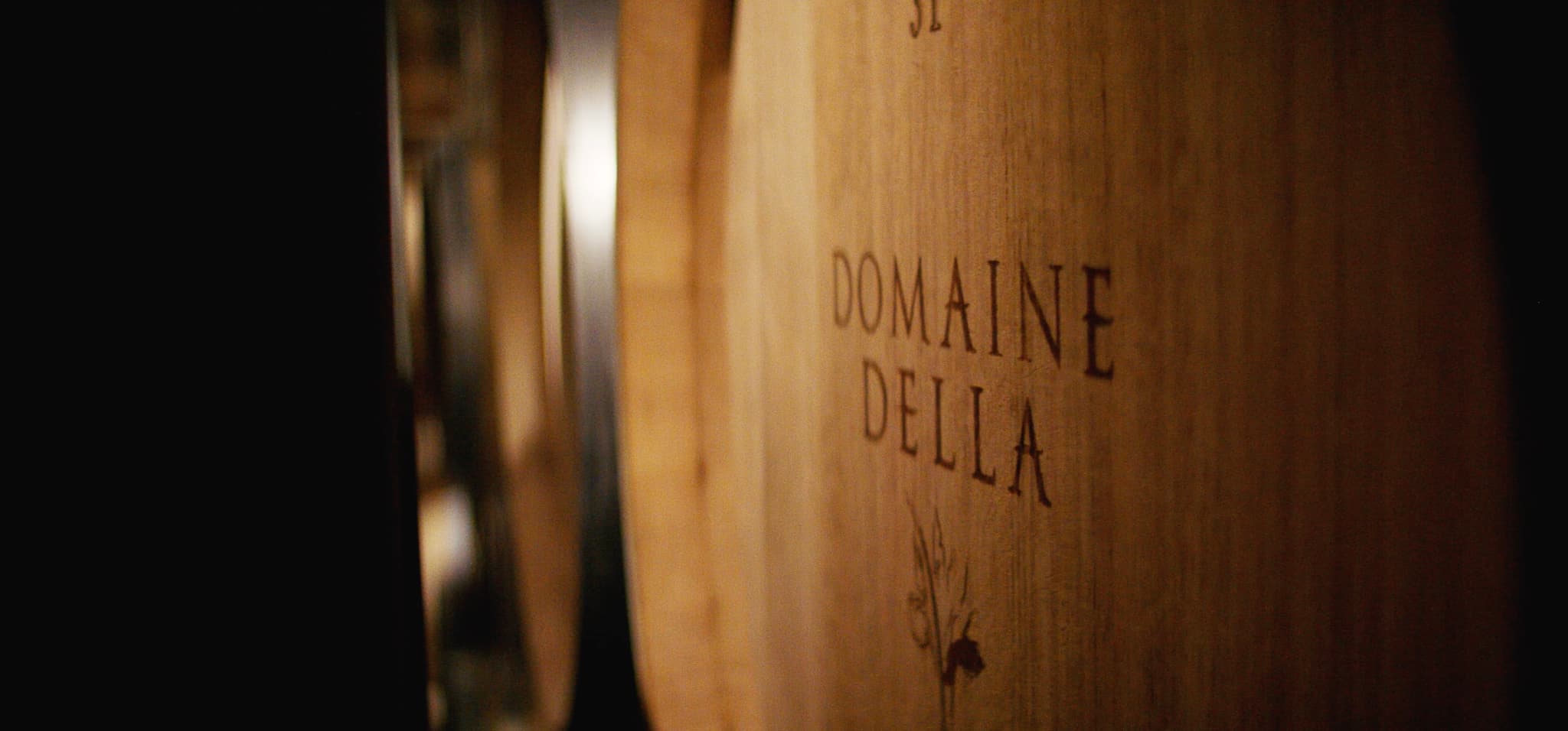 Domaine Della wine barrel interior